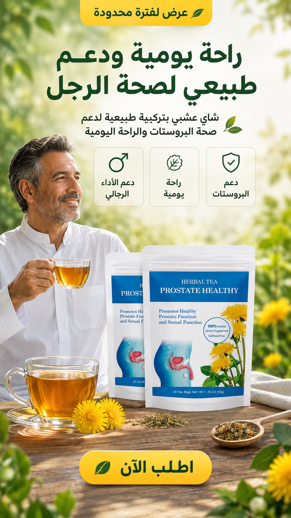 شاي البروستاتا للرجال ١
