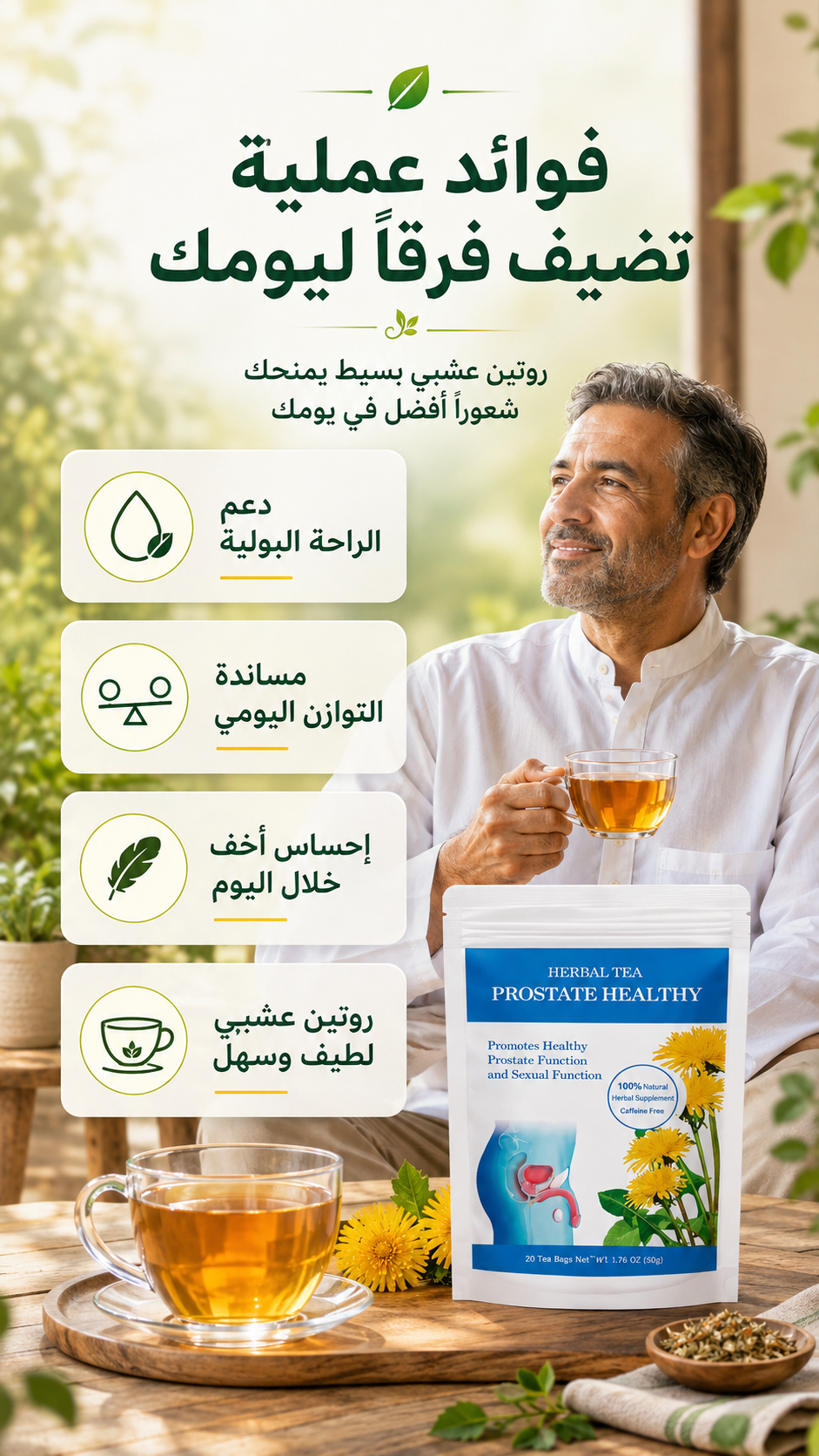 شاي البروستاتا للرجال ٣